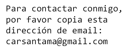 Si no aparece el email de carlos, por favor buscarlo en la red